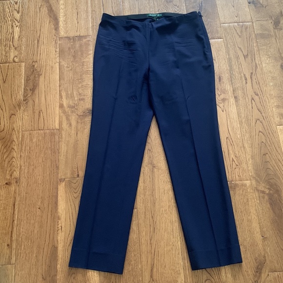 Ralph Lauren Navy Wool Pant - Picture 2 of 10